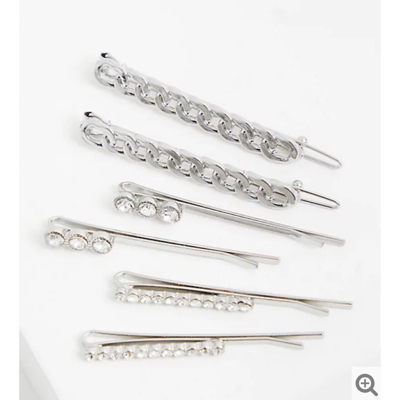 torrid Accessories - NEW silver tone rhinestone/link hair pins